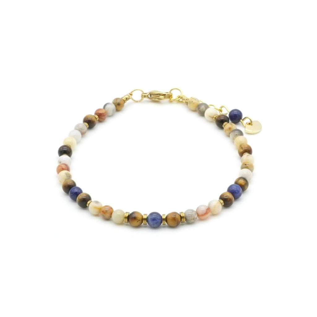 Armband Crazy Achat Tigerauge Sodalith Edelstahl