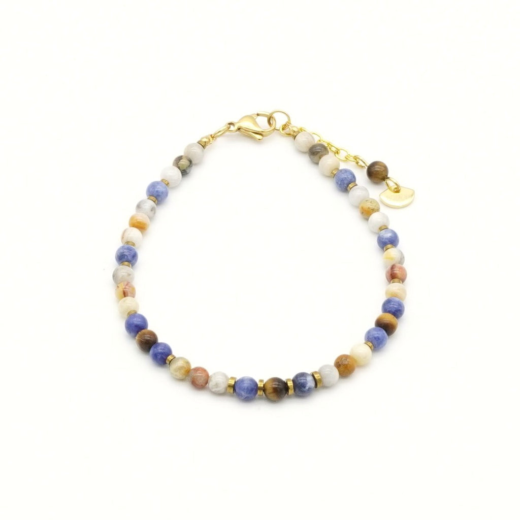 Armband Achat Sodalith Tigerauge Edelstahl