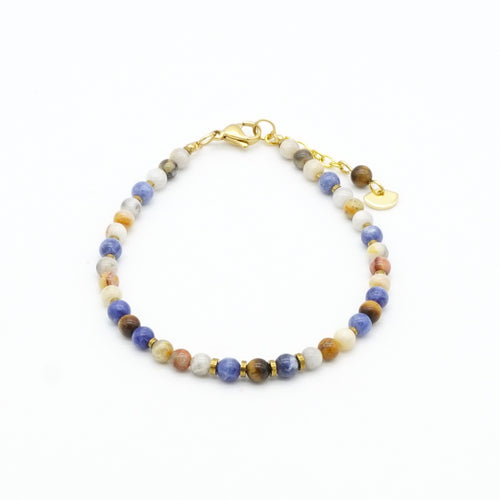 Armband Achat Sodalith Tigerauge Edelstahl