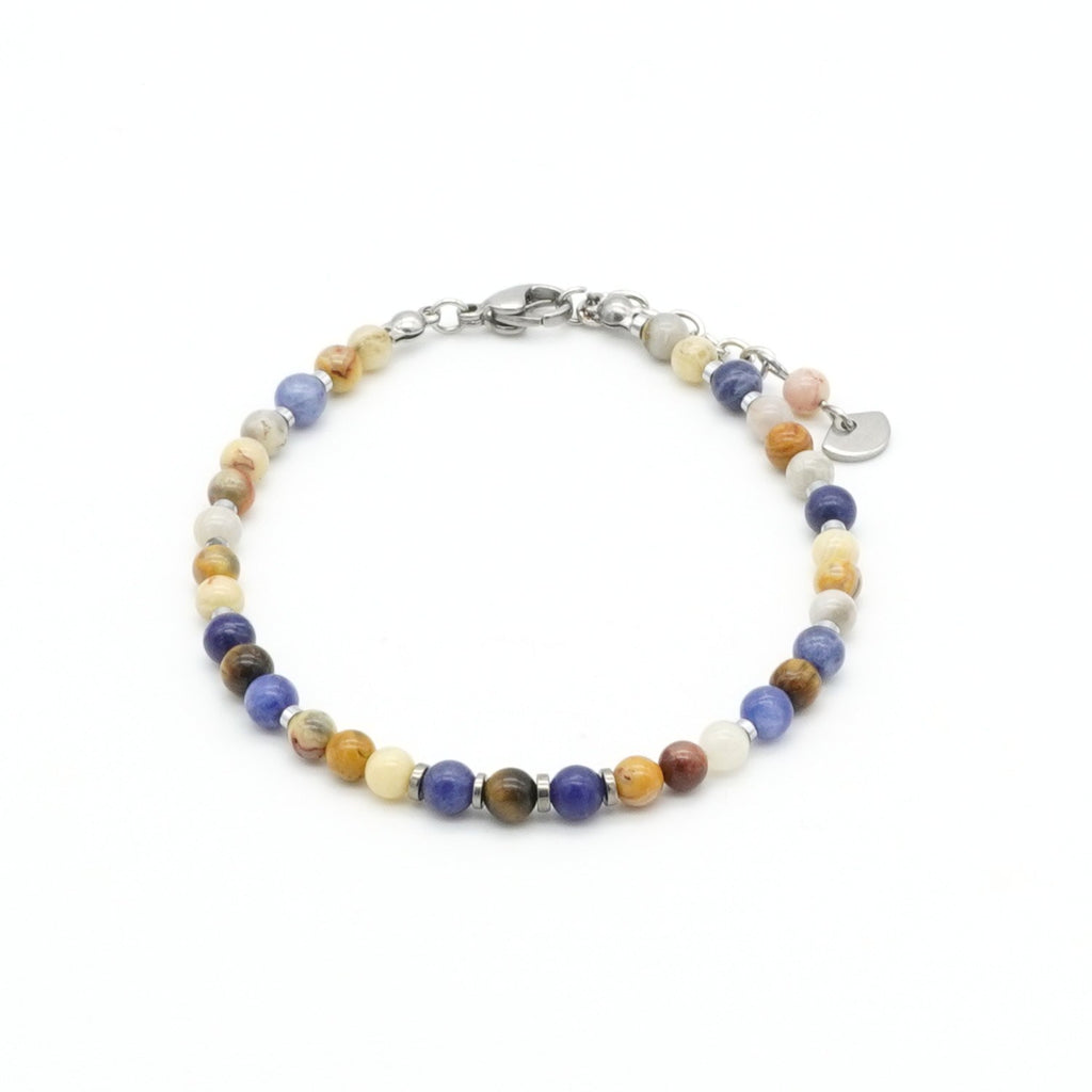 Armband Crazy Achat Tigerauge Sodalith Edelstahl