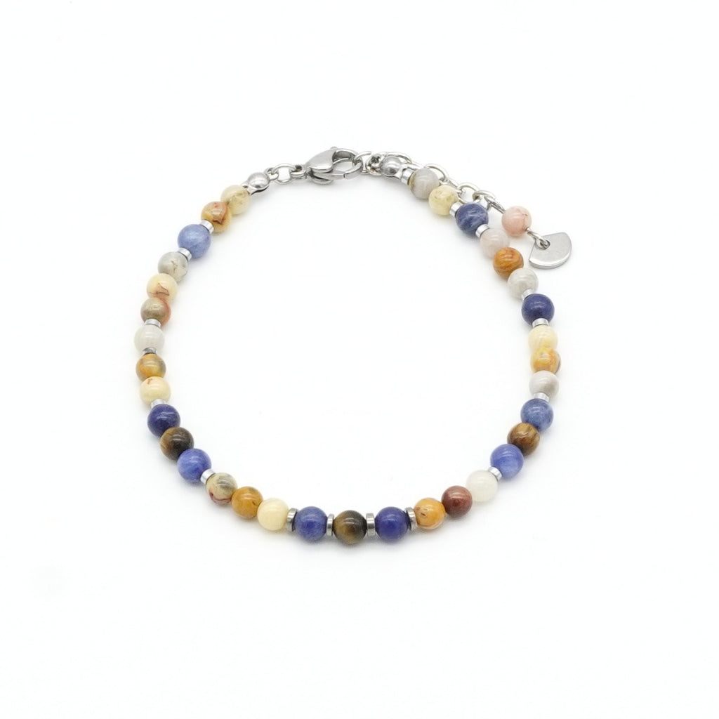 Armband Crazy Achat Tigerauge Sodalith Edelstahl