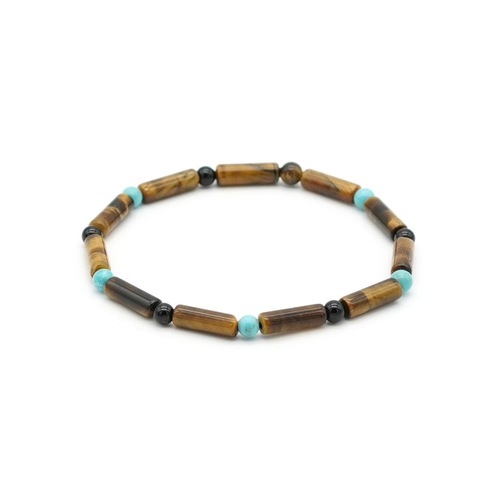 Armband Tigerauge Achat Türkis