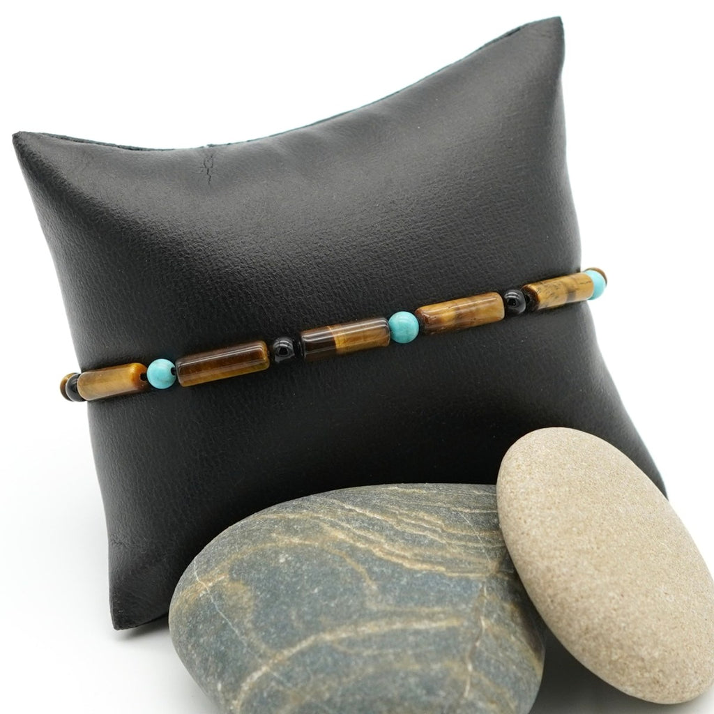 Armband Tigerauge Achat Türkis