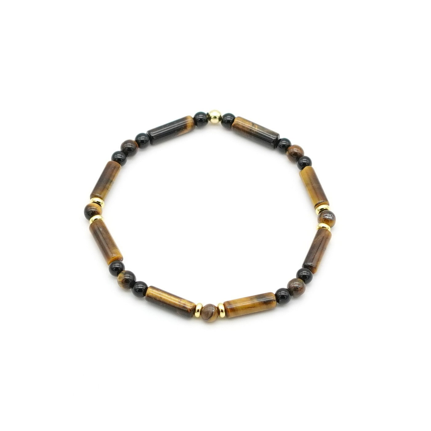 Armband Tigerauge Achat Edelstahl
