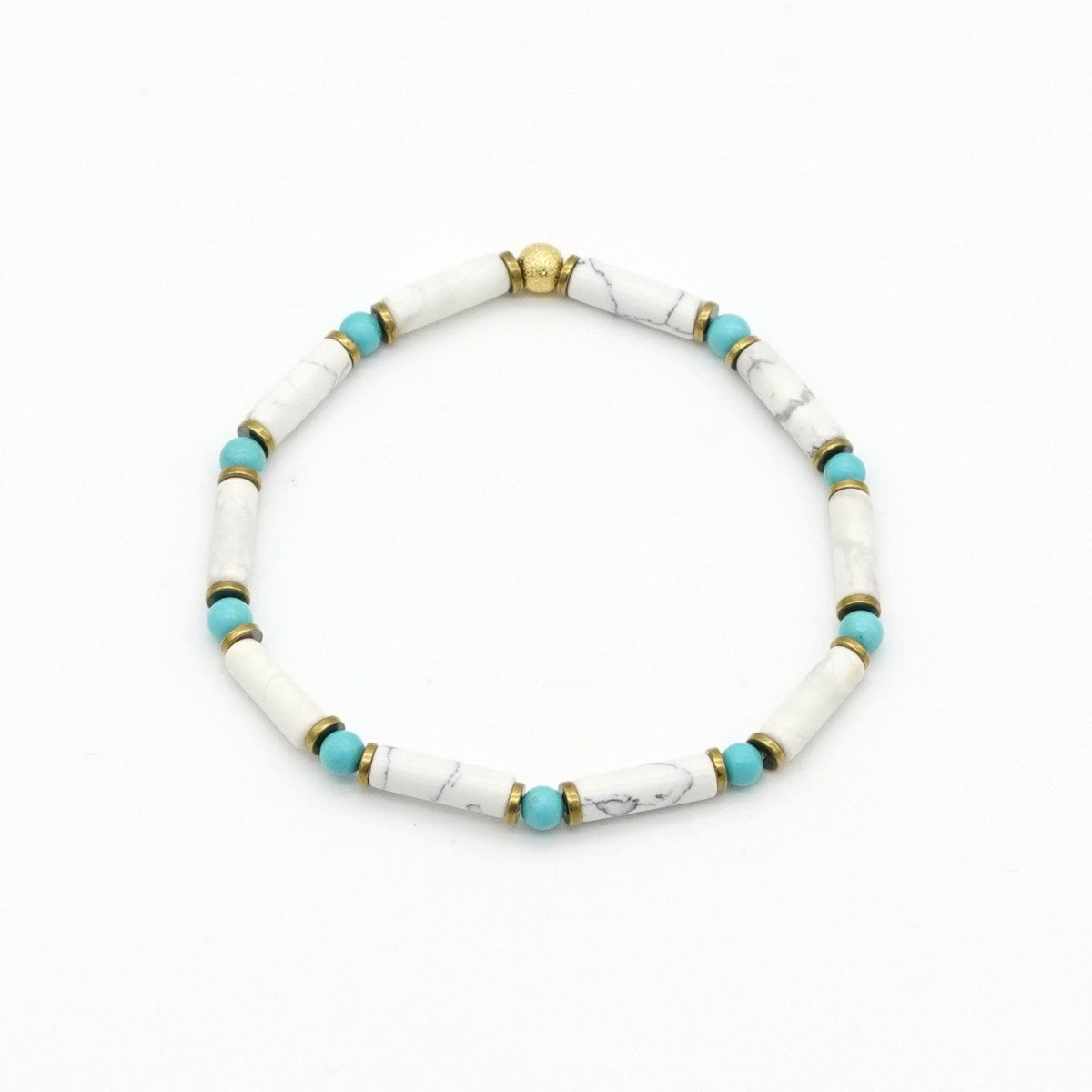 Armband Howlith & Türkis Hämatit