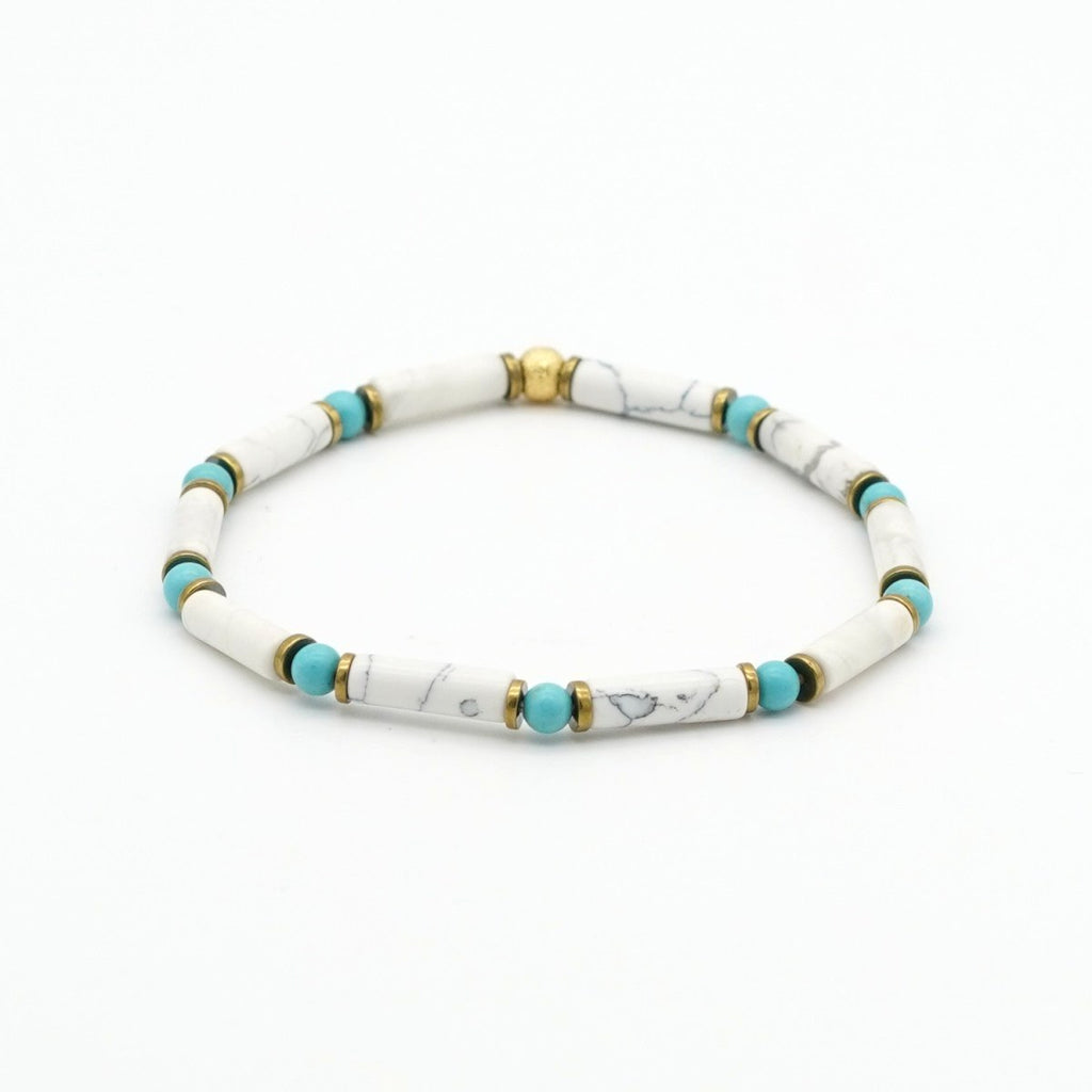 Armband Howlith & Türkis Hämatit