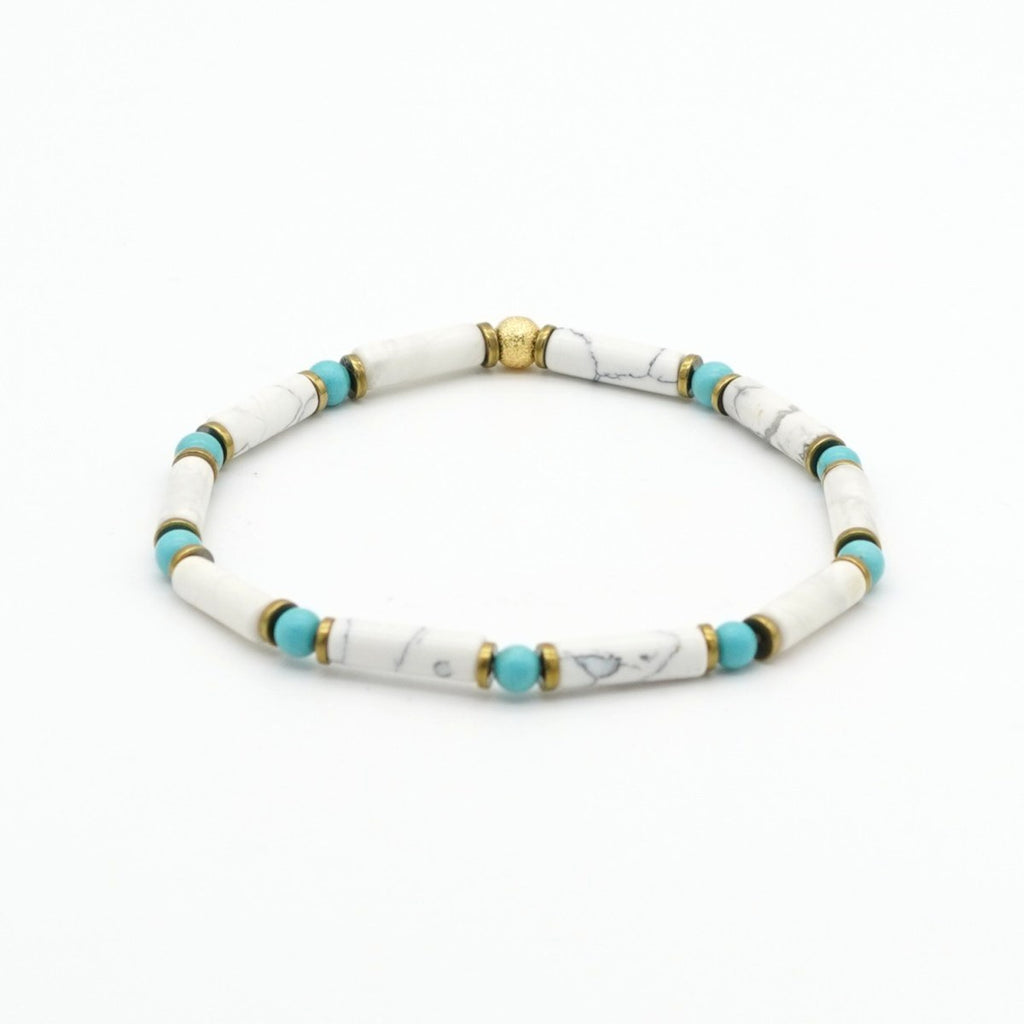 Armband Howlith & Türkis Hämatit