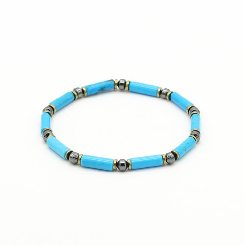 Armband blau Türkis Hämatit