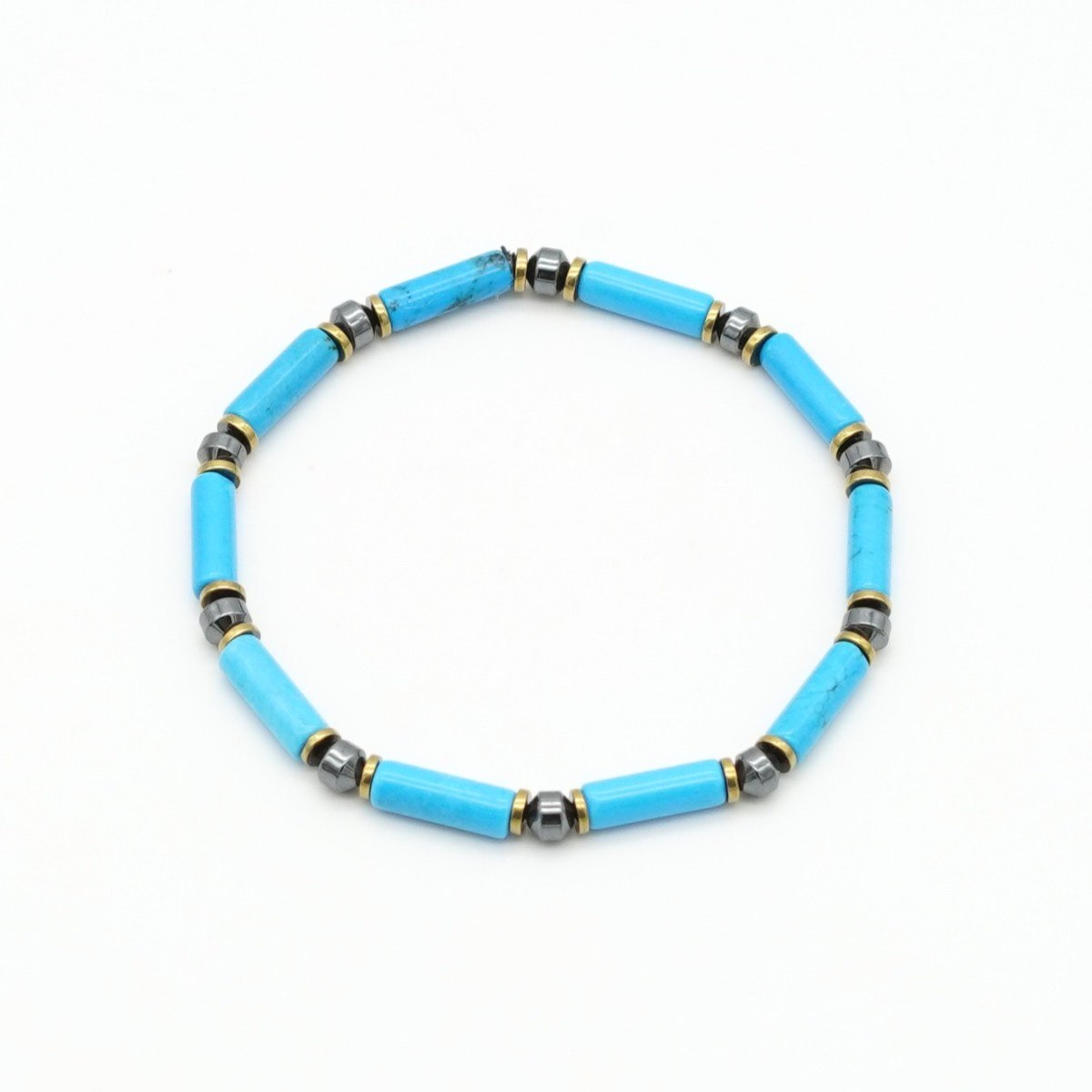 Armband blau Türkis Hämatit