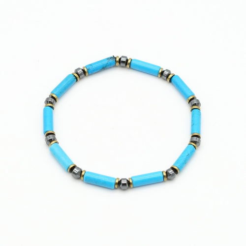 Armband blau Türkis Hämatit