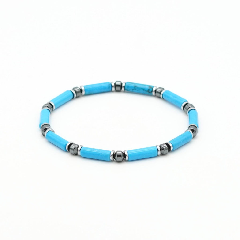 Armband blau Türkis Hämatit