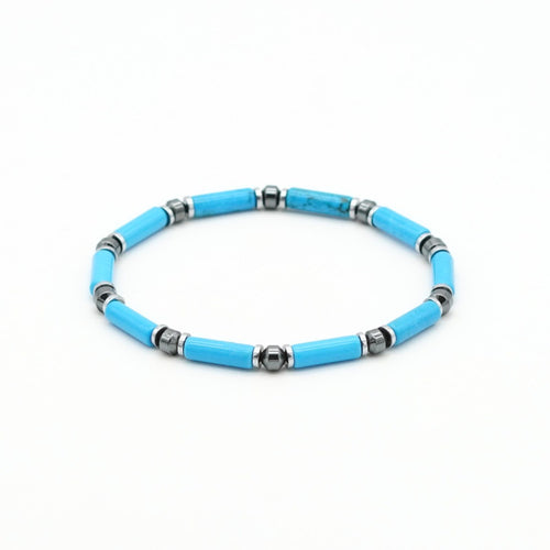 Armband blau Türkis Hämatit