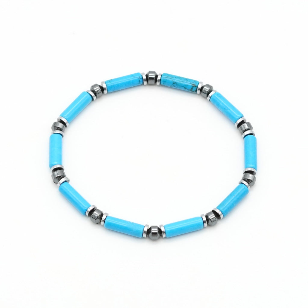 Armband blau Türkis Hämatit