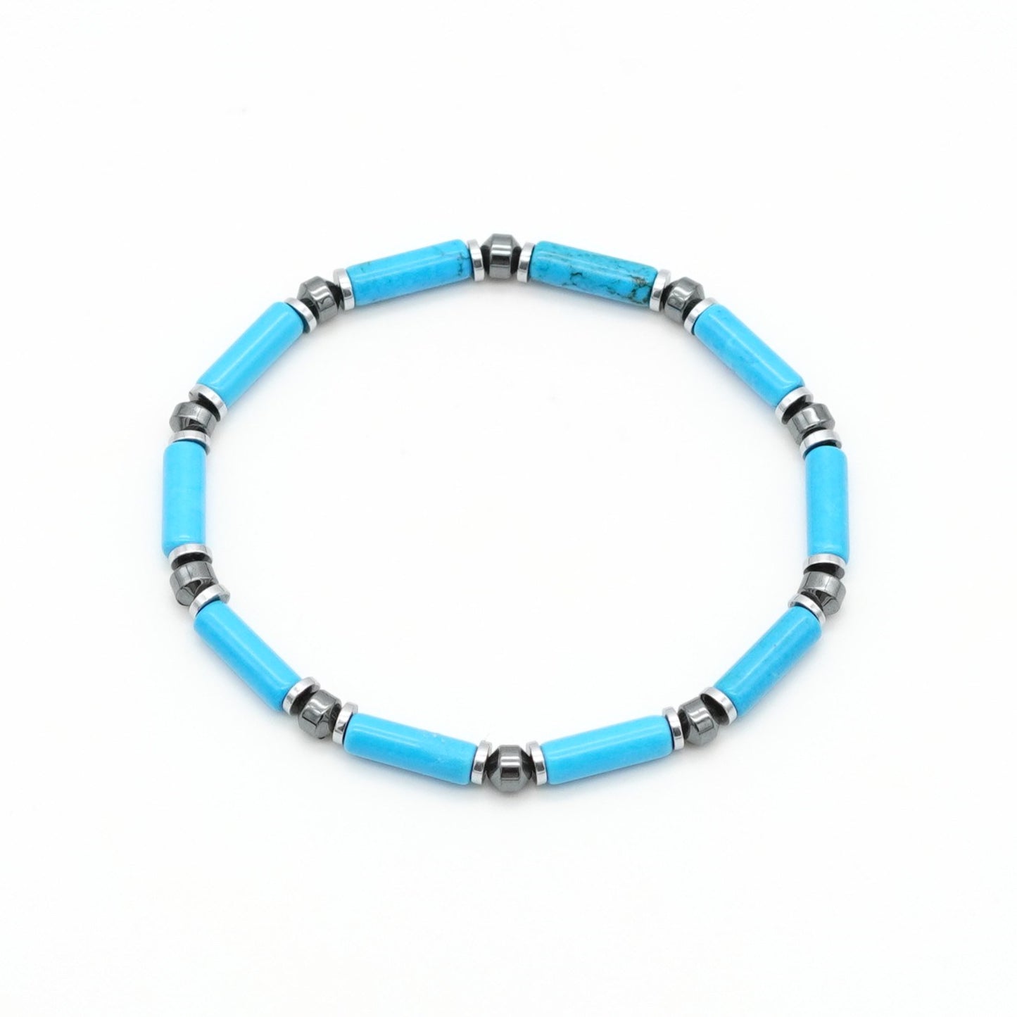 Armband blau Türkis Hämatit