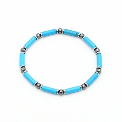 Armband blau Türkis Hämatit