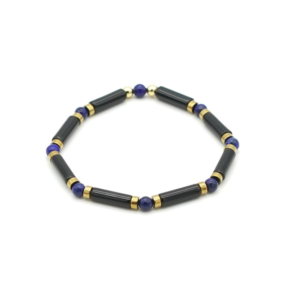 Armband schwarzer Achat Lapislazuli Hämatit