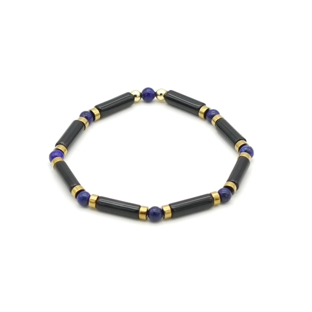 Armband schwarzer Achat Lapislazuli Hämatit