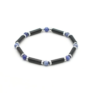Armband schwarzer Achat Sodalith Hämatit
