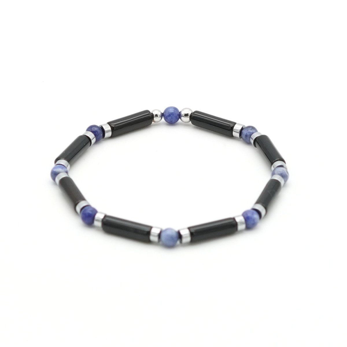 Armband schwarzer Achat Sodalith Hämatit