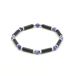 Armband schwarzer Achat Sodalith Hämatit