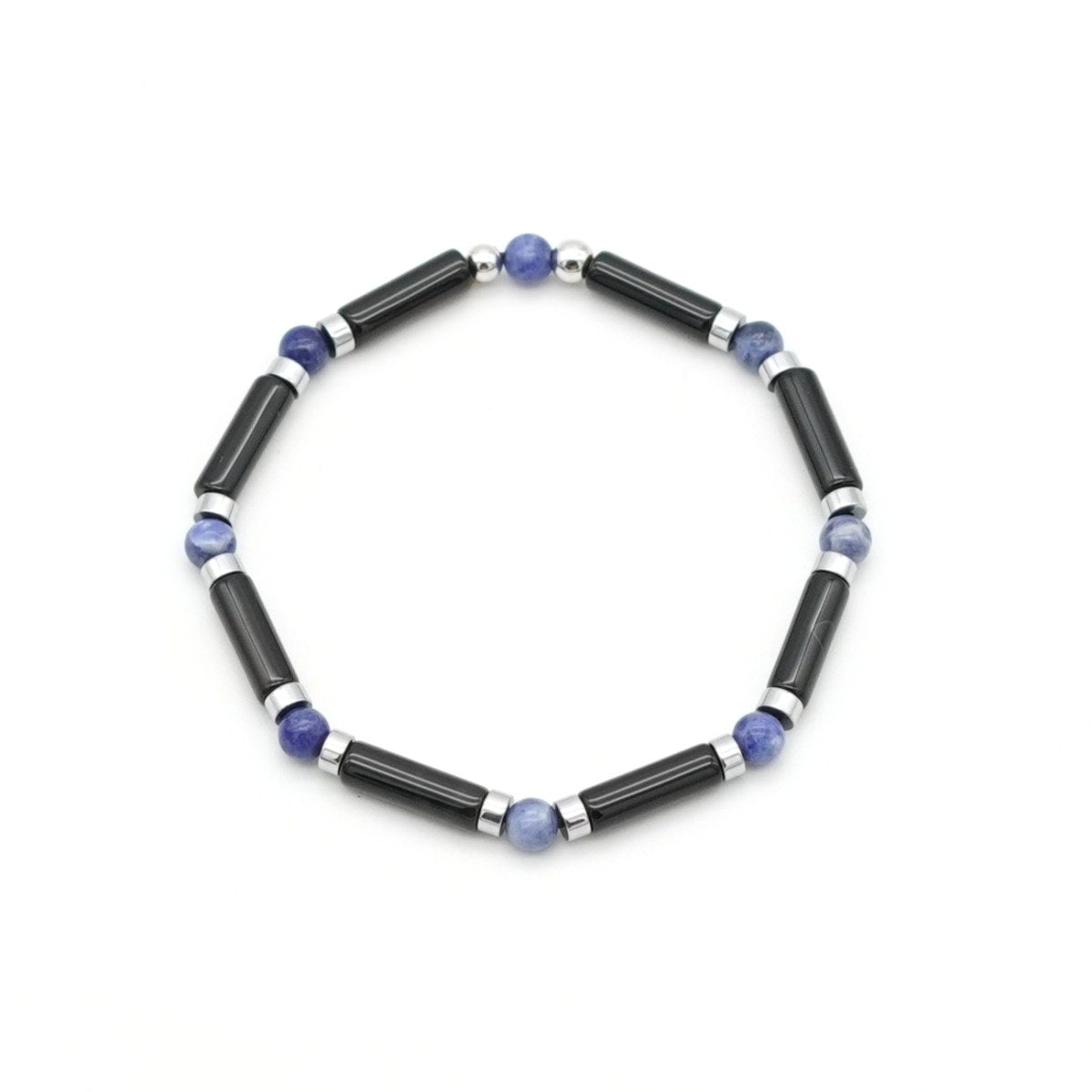 Armband schwarzer Achat Sodalith Hämatit