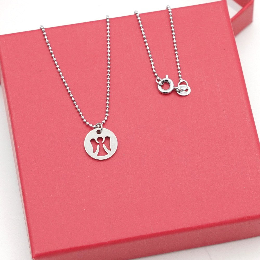 Edelstahl Halskette mit Engel-Anhänger – himmlisch leicht & kraftvoll