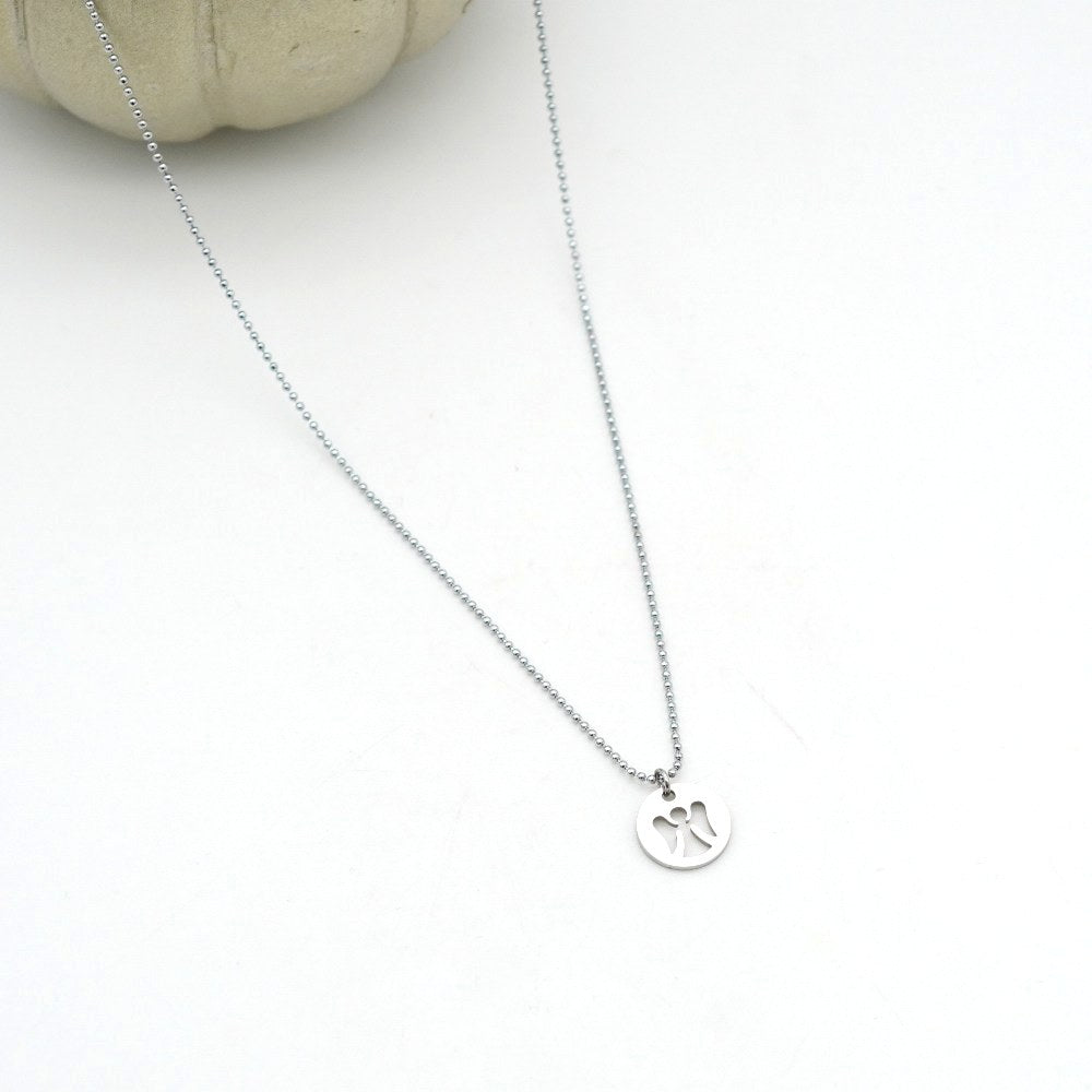 Edelstahl Halskette mit Engel-Anhänger – himmlisch leicht & kraftvoll