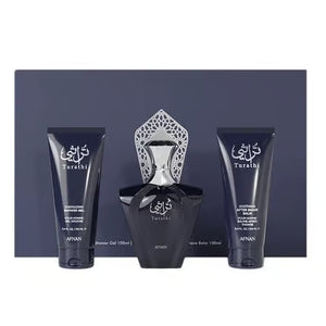Afnan Turathi Blue Pour Homme Geschenkset – Eau de Parfum 90 ml + Pflegeprodukte